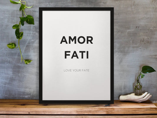 Amor Fati Print | Amor Fati Wall Decor | Stoic Reflection | Amor Fati Wall Art | Stoic Art | Philosophy Gift | Stoicism Print