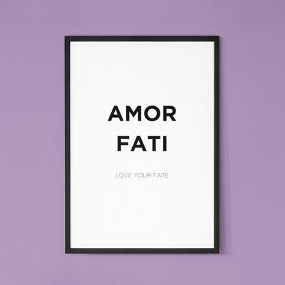 Amor Fati Print | Amor Fati Wall Decor | Stoic Reflection | Amor Fati Wall Art | Stoic Art | Philosophy Gift | Stoicism Print