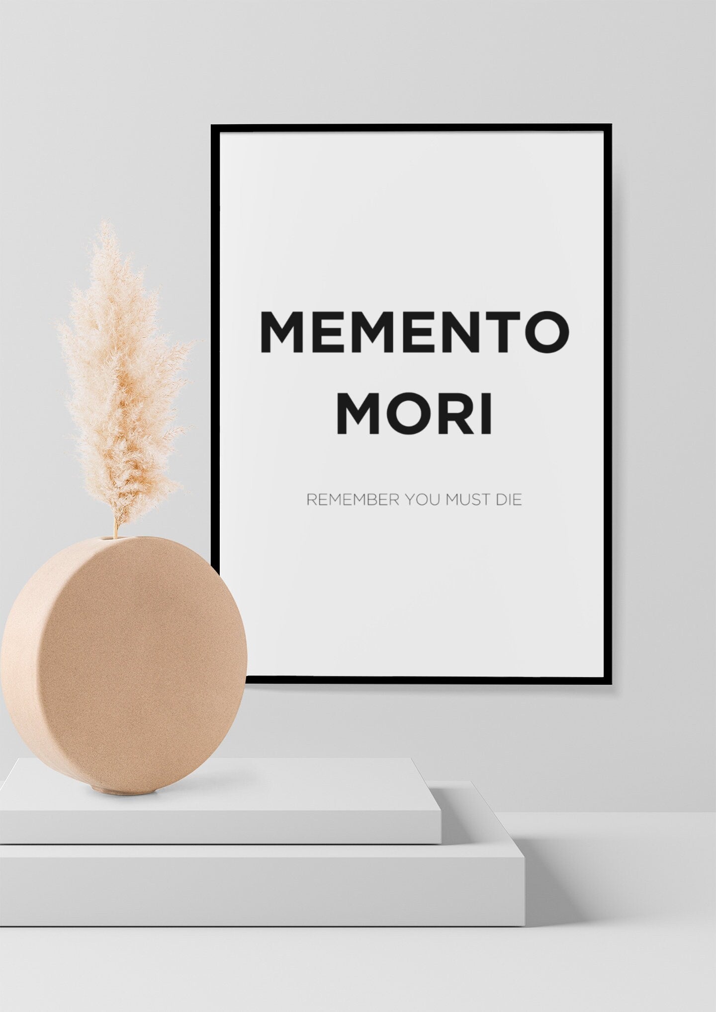 Memento Mori Print | Memento Mori Wall Decor | Stoic Reflection | Memento Mori Wall Art | Stoic Art | Philosophy Gift | Stoicism Print