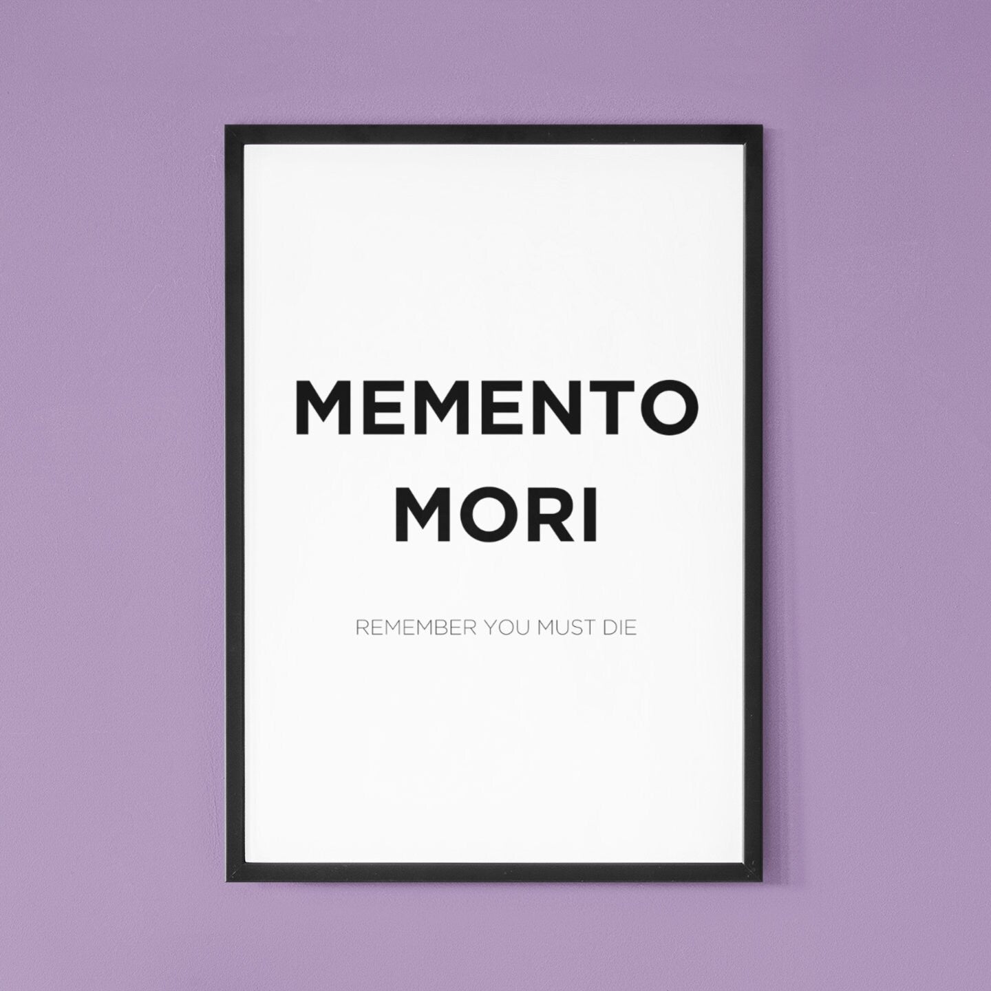 Memento Mori Print | Memento Mori Wall Decor | Stoic Reflection | Memento Mori Wall Art | Stoic Art | Philosophy Gift | Stoicism Print