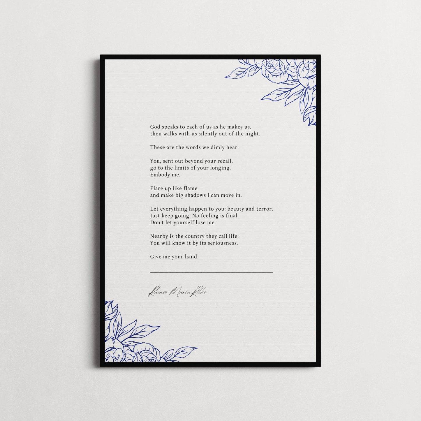 Rainer Maria Rilke "Go to the Limits of Your Longing" Inspiring Quotes, Poem Quote Print | Wall Décor, Gifts for Homes