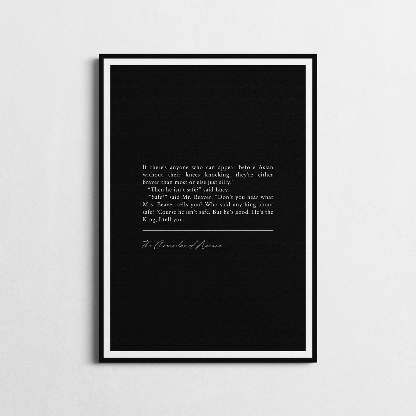 Narnia | 'But He's Good. He's the King, I Tell You' | Inspirational Wall Décor | C.S. Lewis Poster | Book Quotes | Gifts for Homes