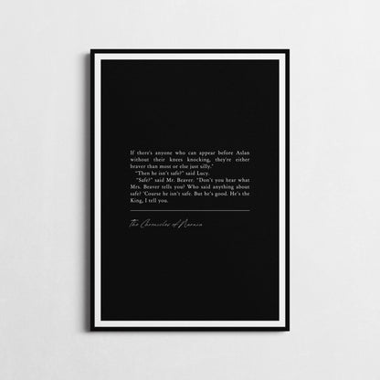 Narnia | 'But He's Good. He's the King, I Tell You' | Inspirational Wall Décor | C.S. Lewis Poster | Book Quotes | Gifts for Homes